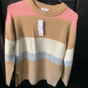 Topshop super soft stripe crew neck sweater, XS